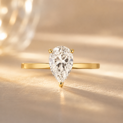 1.58CT LAB-GROWN PEAR E/VS1