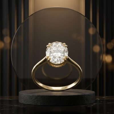 3.04CT OVAL LAB-GROWN E/VS2