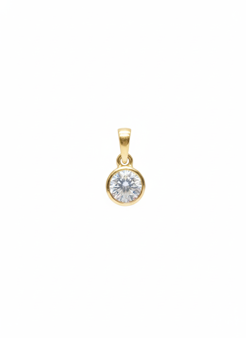 0.33CT LAB-GROWN ROUND PENDANT D-E/VVS-VS