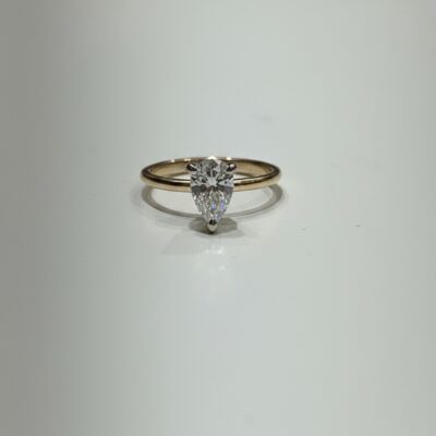 0.81CT LAB-GROWN PEAR DROP D/VS1