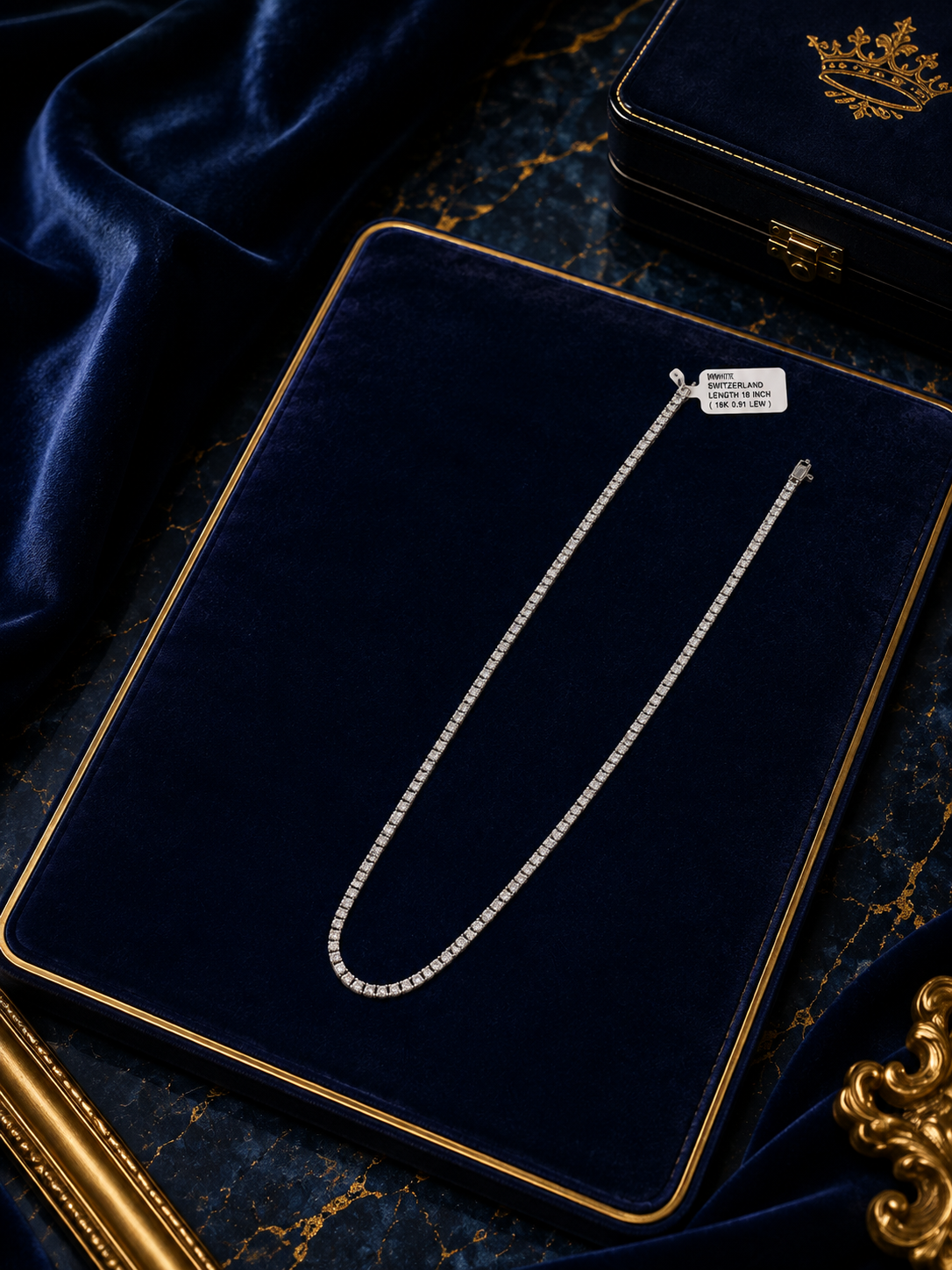 5.18CT LAB-GROWN TENNIS NECKLACE E-F/VVS-VS