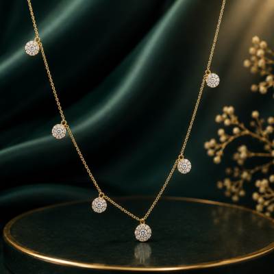 3.15CT LAB-GROWN ROUND NECKLACE D-E/VVS
