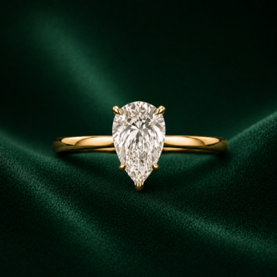 2.61CT LAB-GROWN PEAR F/VVS2