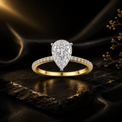 2.60CT LAB-GROWN PEAR-DROP F/VS1