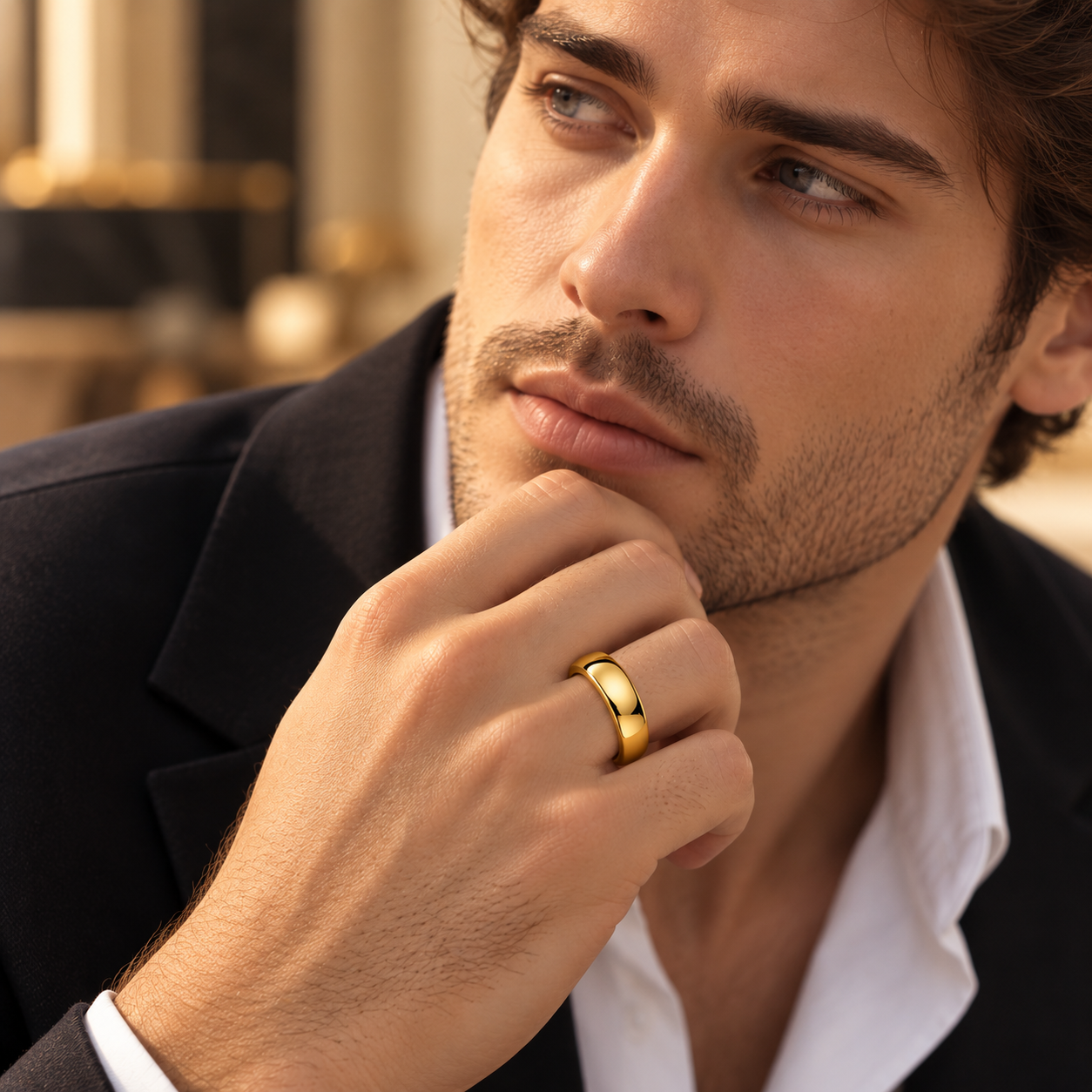 5.35MM 14K YELLOW GOLD BAND - Image 5