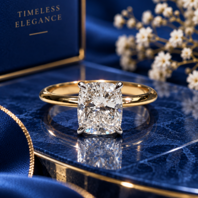 2.01CT ELONGATED CUSHION CUT LAB-GROWN F/VS1