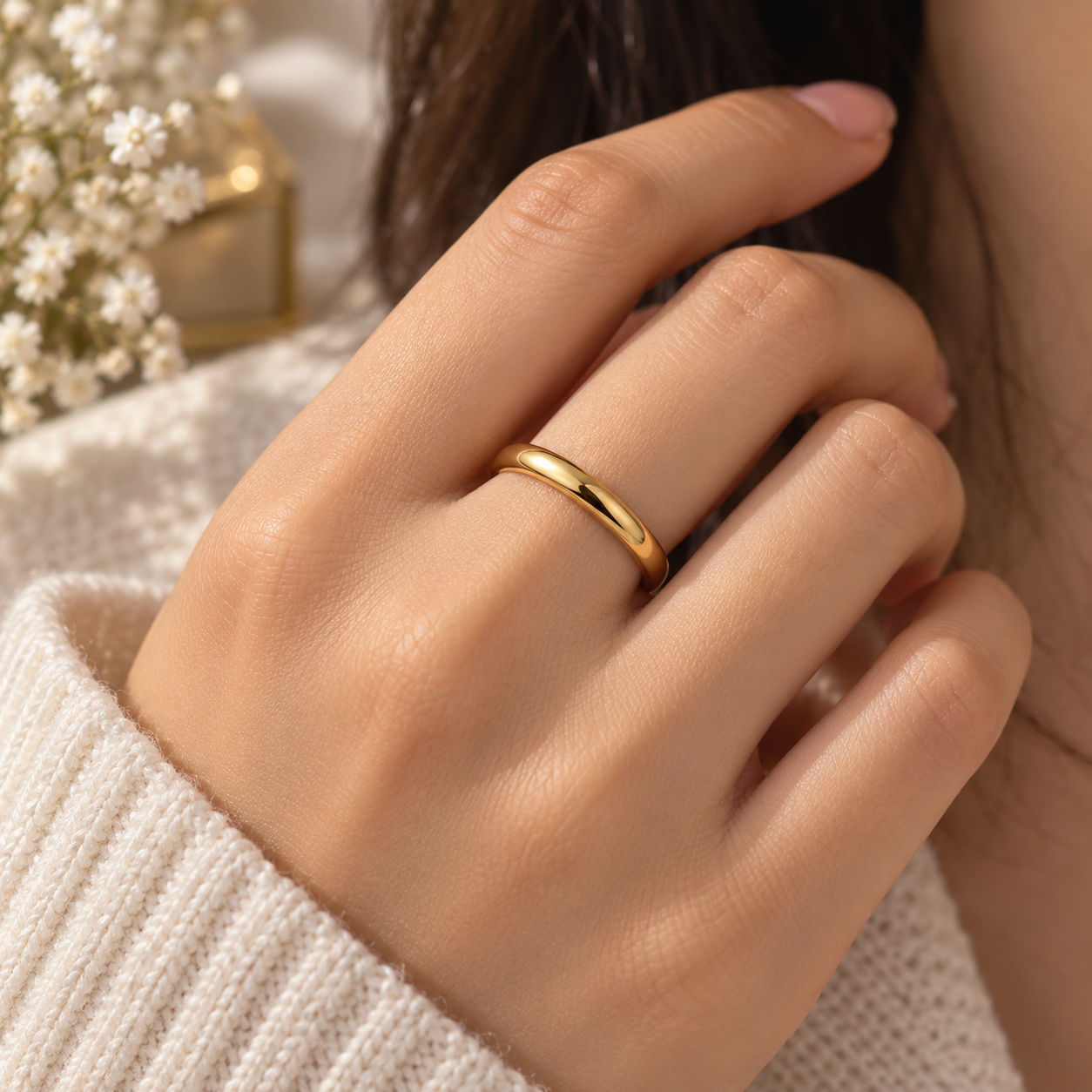3.30MM 14K YELLOW GOLD BAND - Image 5