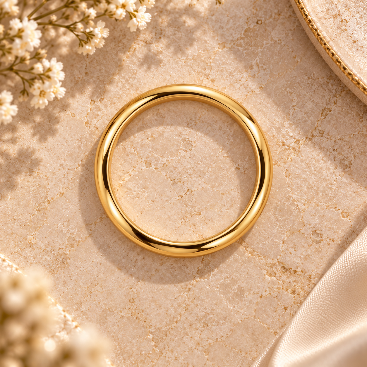3.30MM 14K YELLOW GOLD BAND - Image 4