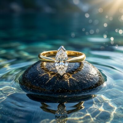 1.00CT LAB-GROWN MARQUISE F/VVS