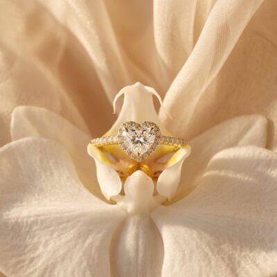 1.04CT ROUND LAB-GROWN HEART D/VS2