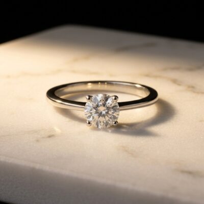 0.52CT LAB-GROWN ROUND F-G/VVS