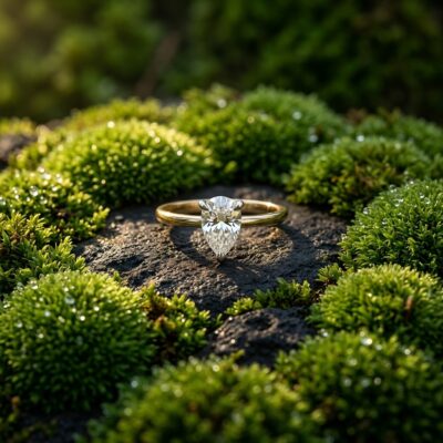 0.81CT LAB-GROWN PEAR DROP D/VS1