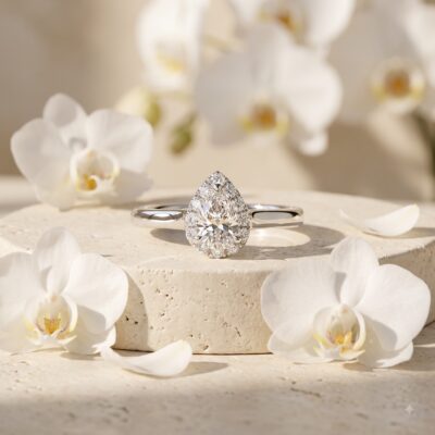 0.50CT PEAR NATURAL-GROWN E/SI2