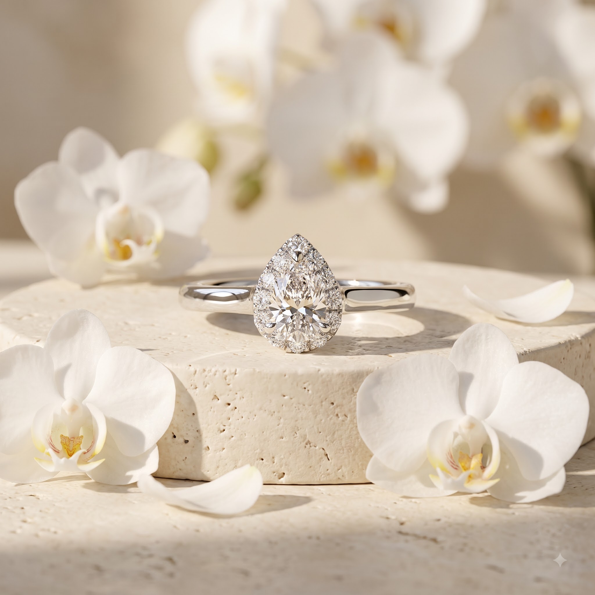 0.50CT PEAR NATURAL-GROWN E/SI2