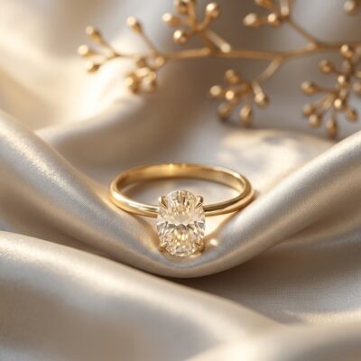 1.06CT OVAL LAB-GROWN F/VVS
