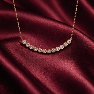 1.03CT NATURAL-GROWN ROUND PENDANT H-I/SI (WITH CHAIN)