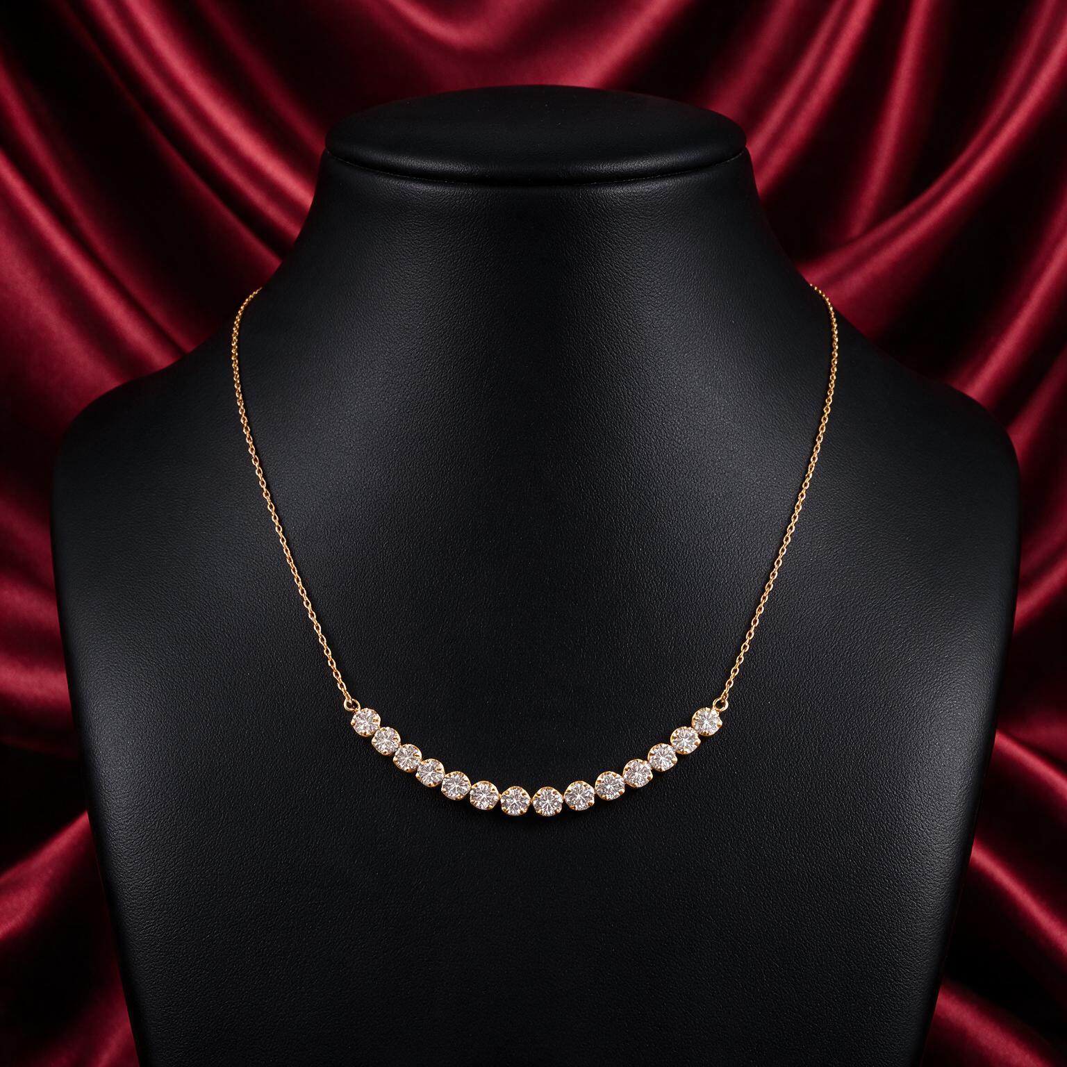 1.03CT NATURAL-GROWN ROUND PENDANT H-I/SI (WITH CHAIN) - Image 4