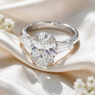 5.00CT OVAL LAB-GROWN G/VS