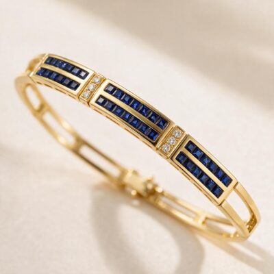 2.67CT NATURAL-GROWN SAPPHIRE BRACELET