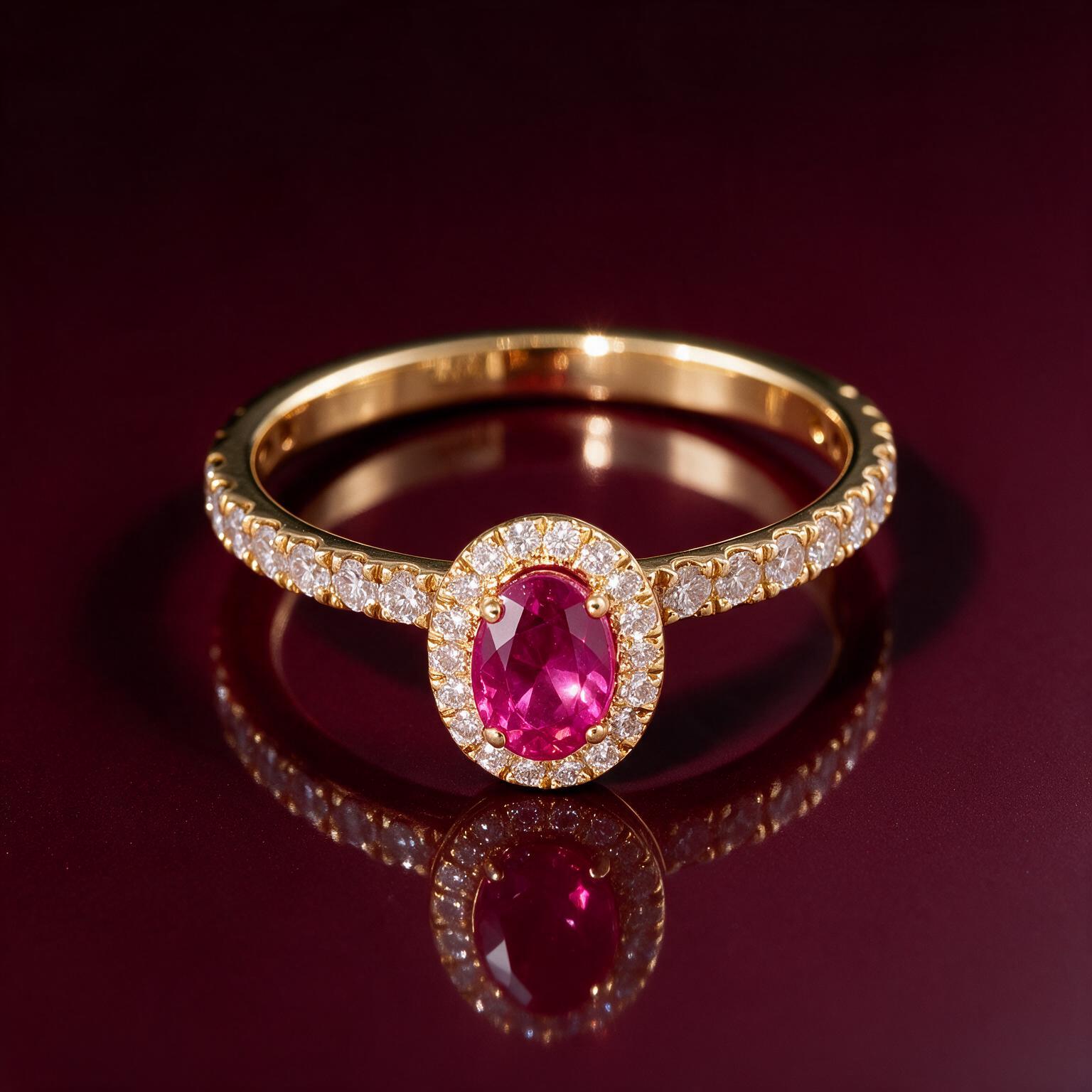 0.66CT NATURAL-GROWN OVAL RUBY