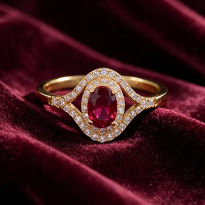 0.61CT NATURAL-GROWN OVAL RUBY