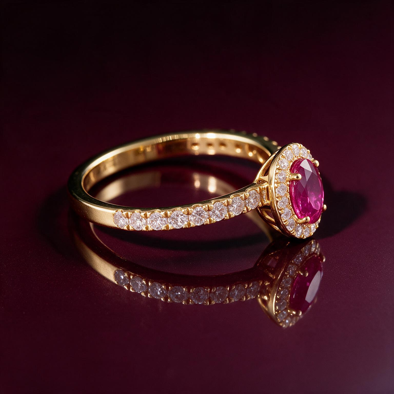 0.66CT NATURAL-GROWN OVAL RUBY - Image 3