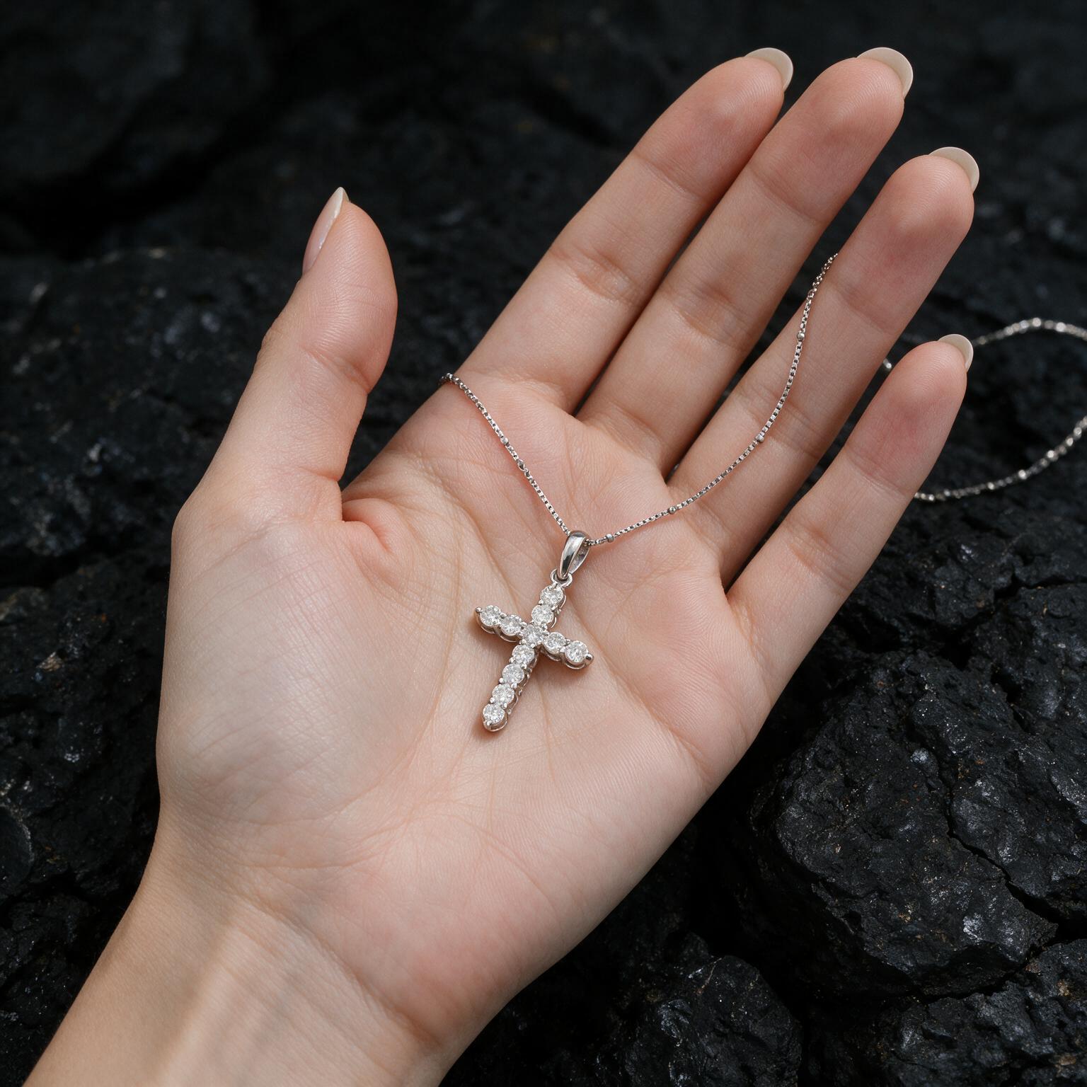 1.21CT LAB-GROWN CROSS - Image 4