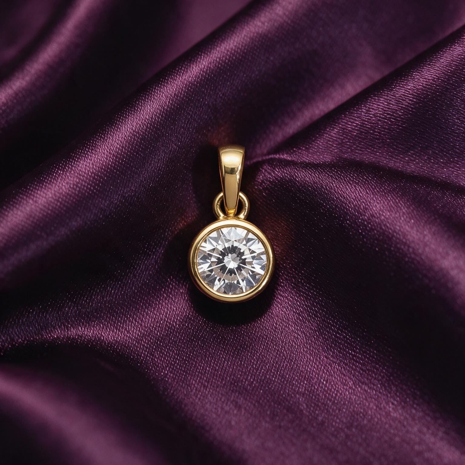 0.51CT LAB-GROWN ROUND BEZEL PENDANT E-F/VVS-VS