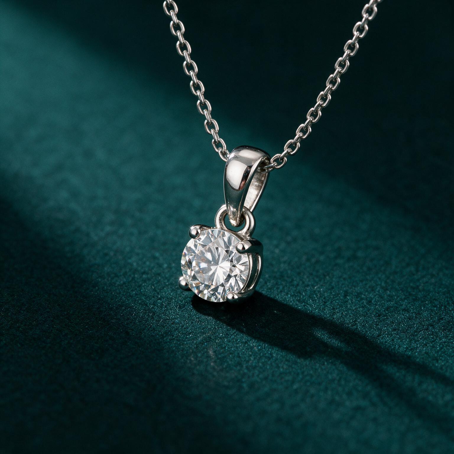 0.35CT LAB-GROWN ROUND PENDANT E/VVS-VS - Image 3