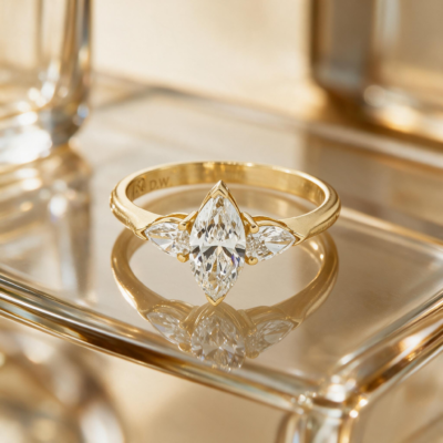 1.03CT LAB-GROWN MARQUISE F/VS2