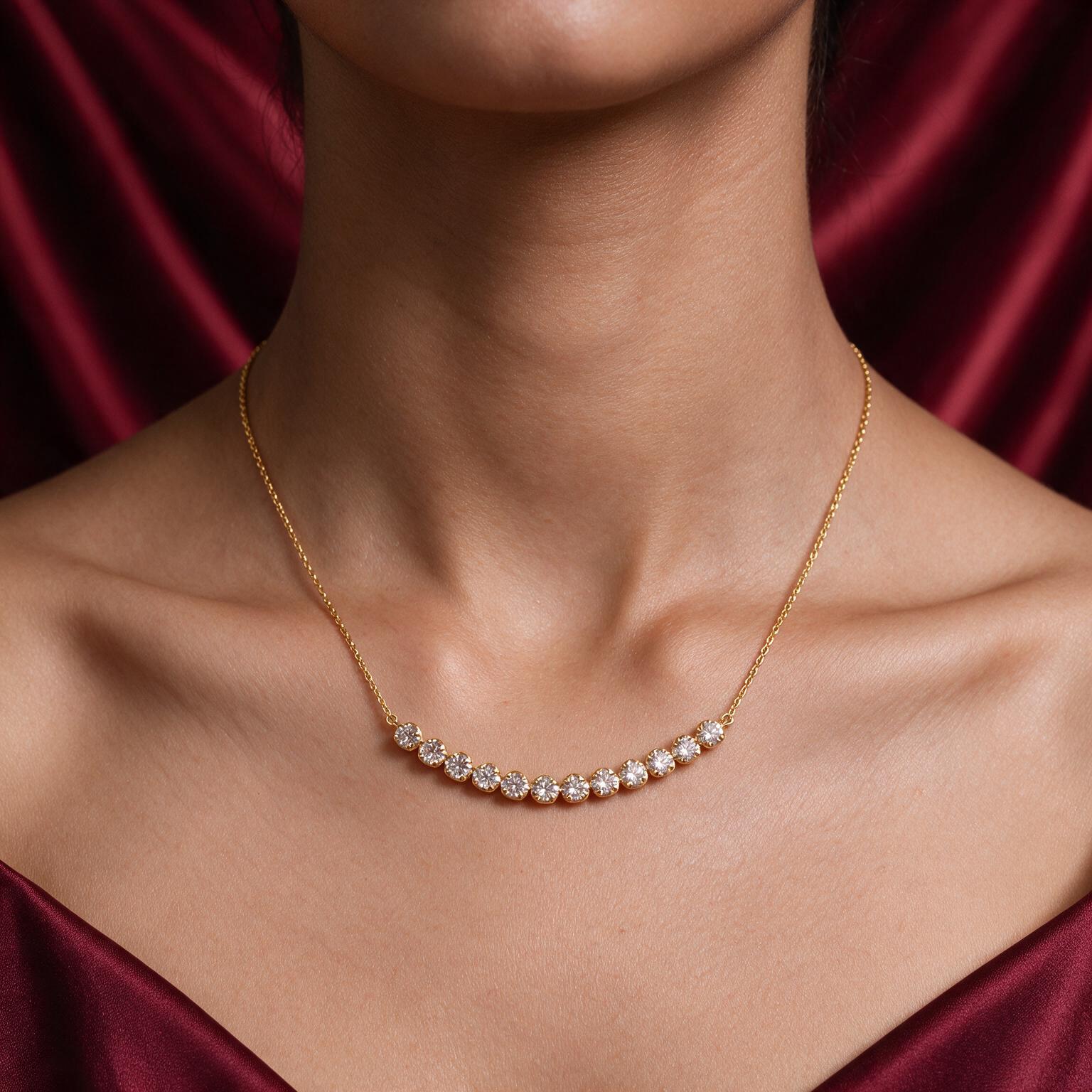 1.03CT NATURAL-GROWN ROUND PENDANT H-I/SI (WITH CHAIN) - Image 5