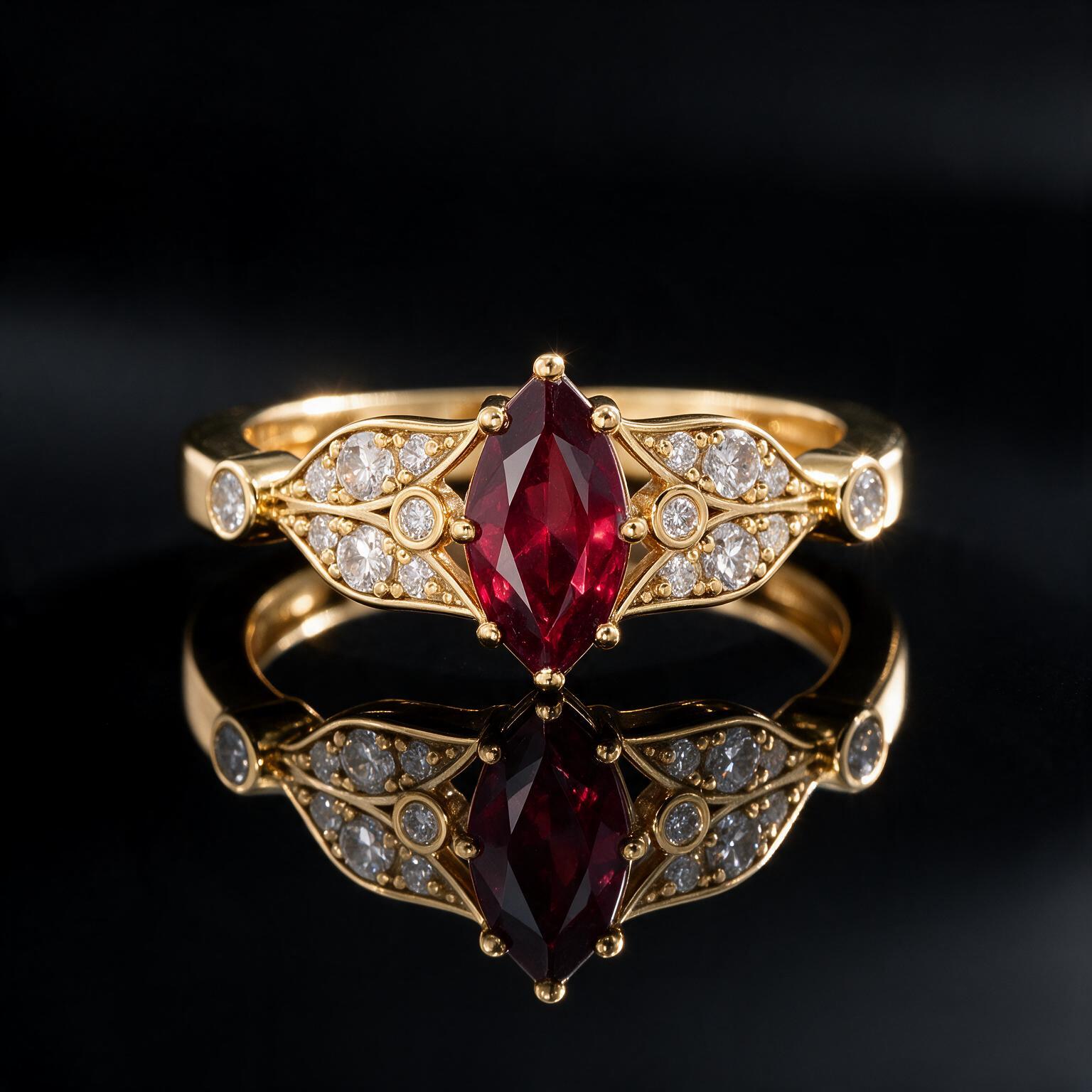 1.15CT NATURAL-GROWN MARQUISE RUBY - Image 3