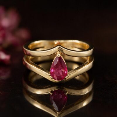 0.75CT NATURAL-GROWN PEAR-DROP RUBY