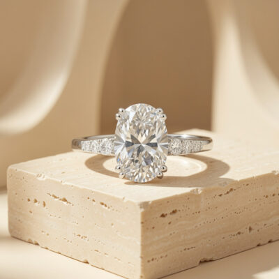 3.03CT LAB-GROWN OVAL F/VVS2 (BLUE TOPAZ)